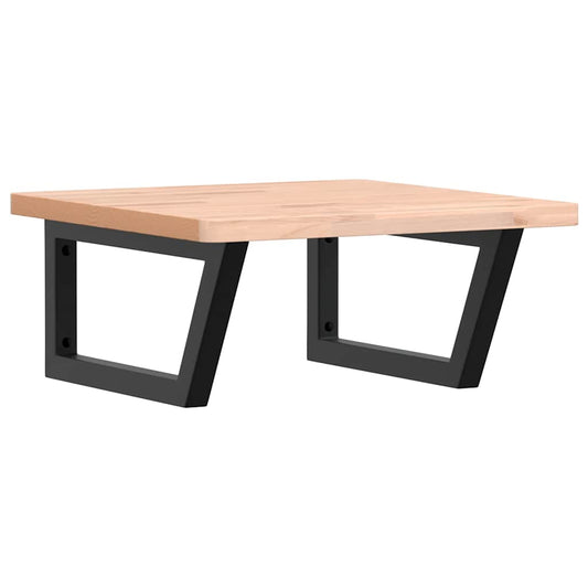 Basin Shelf Wall Mounted Steel and Solid Wood Beech Basin Shelf Wall Mounted Steel and Solid Wood Beech