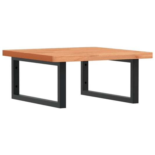 Basin Shelf Wall Mounted Steel and Solid Wood Beech Basin Shelf Wall Mounted Steel and Solid Wood Beech