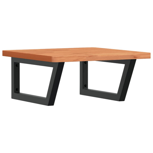 Basin Shelf Wall Mounted Steel and Solid Wood Beech Basin Shelf Wall Mounted Steel and Solid Wood Beech