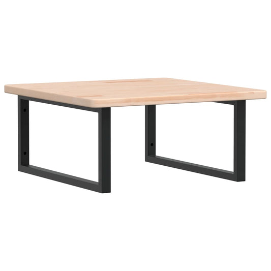 Basin Shelf Wall Mounted Steel and Solid Wood Oak Basin Shelf Wall Mounted Steel and Solid Wood Oak