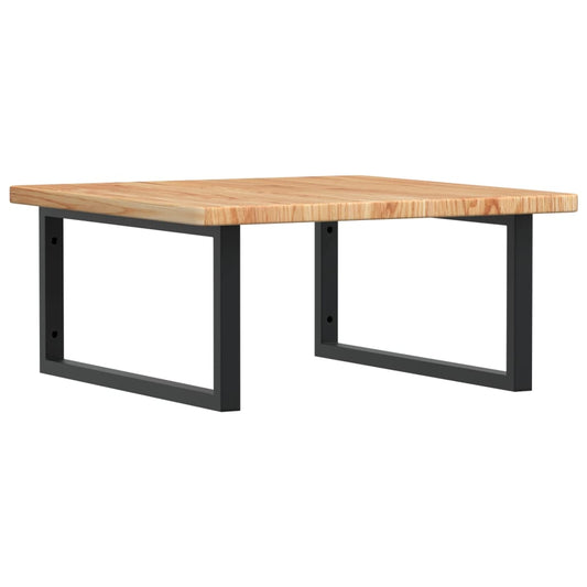 Basin Shelf Wall Mounted Steel and Solid Wood Oak Basin Shelf Wall Mounted Steel and Solid Wood Oak