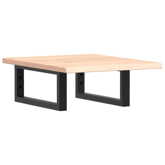Basin Shelf Wall Mounted Steel and Solid Wood Oak Basin Shelf Wall Mounted Steel and Solid Wood Oak