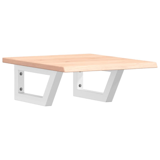 Basin Shelf Wall Mounted Steel and Solid Wood Oak Basin Shelf Wall Mounted Steel and Solid Wood Oak