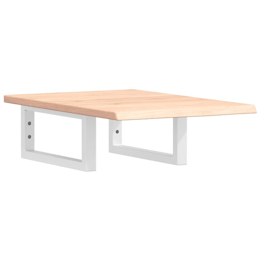 Basin Shelf Wall Mounted Steel and Solid Wood Oak Basin Shelf Wall Mounted Steel and Solid Wood Oak