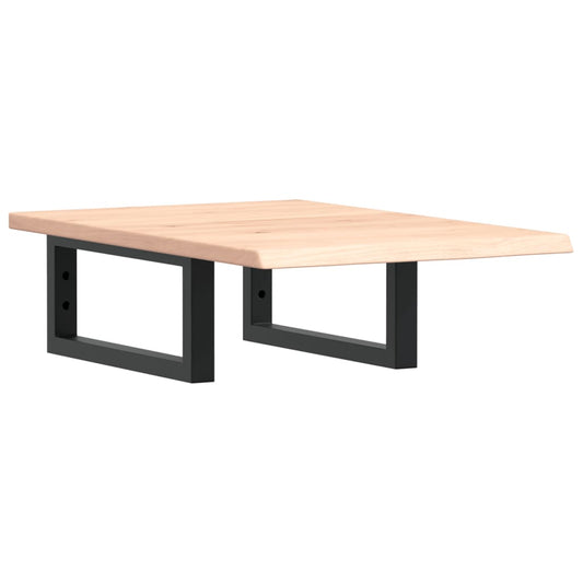 Basin Shelf Wall Mounted Steel and Solid Wood Oak Basin Shelf Wall Mounted Steel and Solid Wood Oak