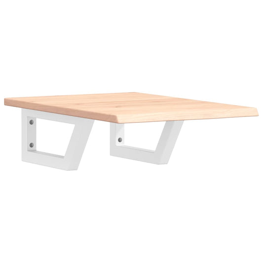 Basin Shelf Wall Mounted Steel and Solid Wood Oak Basin Shelf Wall Mounted Steel and Solid Wood Oak
