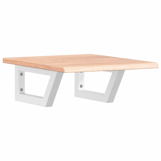 Basin Shelf Wall Mounted Steel and Solid Wood Oak Basin Shelf Wall Mounted Steel and Solid Wood Oak