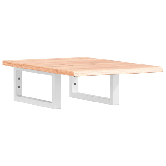 Basin Shelf Wall Mounted Steel and Solid Wood Oak Basin Shelf Wall Mounted Steel and Solid Wood Oak