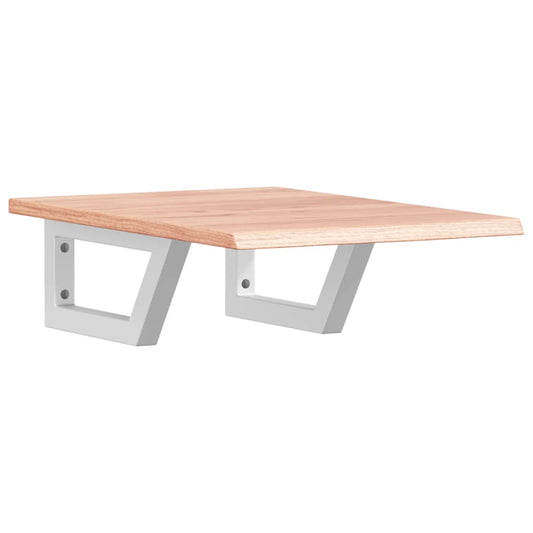 Basin Shelf Wall Mounted Steel and Solid Wood Oak Basin Shelf Wall Mounted Steel and Solid Wood Oak