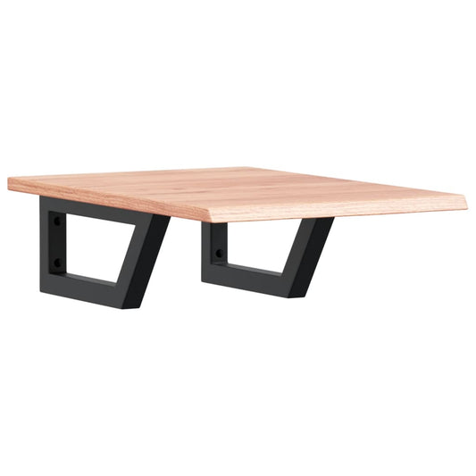 Basin Shelf Wall Mounted Steel and Solid Wood Oak Basin Shelf Wall Mounted Steel and Solid Wood Oak