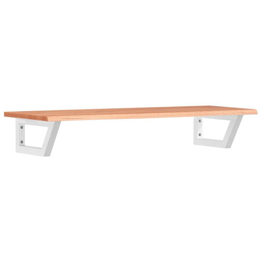 Basin Shelf Wall Mounted Steel and Solid Wood Oak Basin Shelf Wall Mounted Steel and Solid Wood Oak