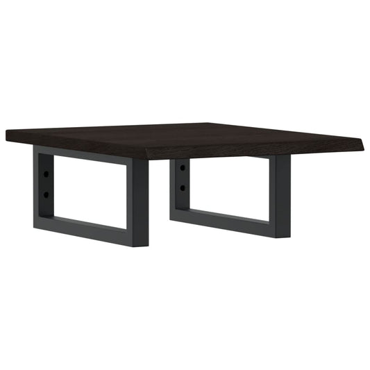 Basin Shelf Wall Mounted Steel and Solid Wood Oak Basin Shelf Wall Mounted Steel and Solid Wood Oak