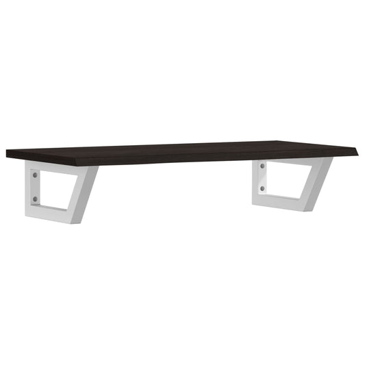 Basin Shelf Wall Mounted Steel and Solid Wood Oak Basin Shelf Wall Mounted Steel and Solid Wood Oak