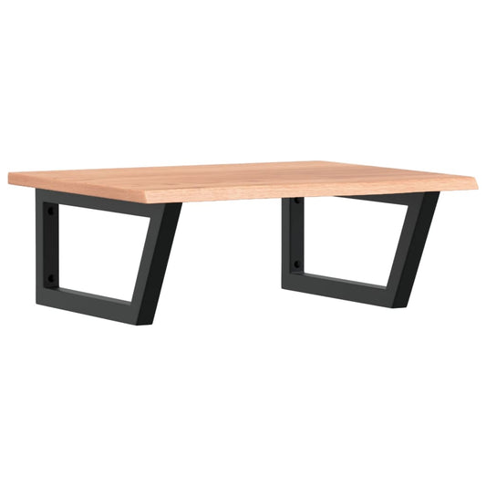 Basin Shelf Wall Mounted Steel and Solid Wood Oak Basin Shelf Wall Mounted Steel and Solid Wood Oak