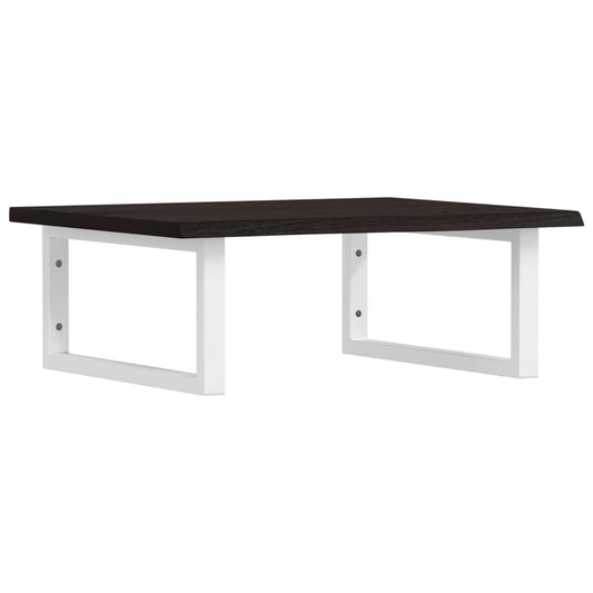Basin Shelf Wall Mounted Steel and Solid Wood Oak Basin Shelf Wall Mounted Steel and Solid Wood Oak