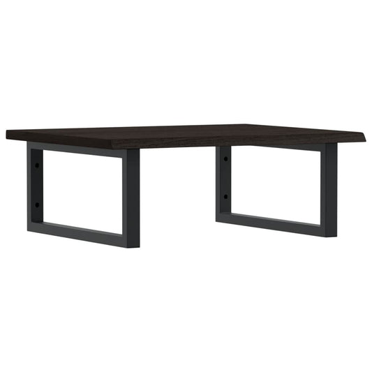 Basin Shelf Wall Mounted Steel and Solid Wood Oak Basin Shelf Wall Mounted Steel and Solid Wood Oak