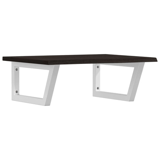 Basin Shelf Wall Mounted Steel and Solid Wood Oak Basin Shelf Wall Mounted Steel and Solid Wood Oak