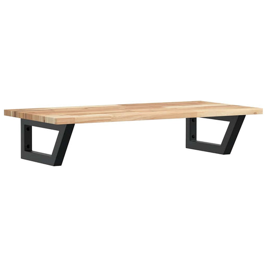 Basin Shelf Wall Mounted Steel and Solid Wood Acacia Basin Shelf Wall Mounted Steel and Solid Wood Acacia