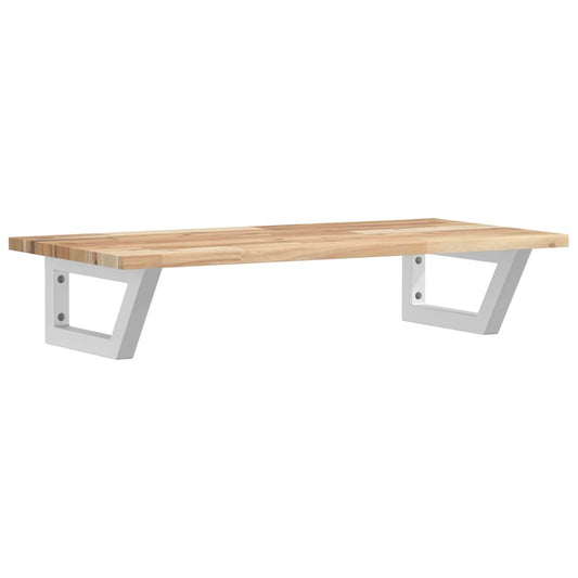Basin Shelf Wall Mounted Steel and Solid Wood Acacia Basin Shelf Wall Mounted Steel and Solid Wood Acacia