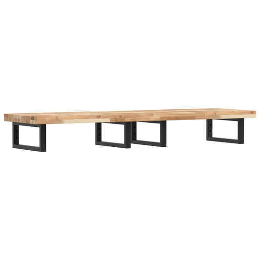 Basin Shelf Wall Mounted Steel and Solid Wood Acacia Basin Shelf Wall Mounted Steel and Solid Wood Acacia