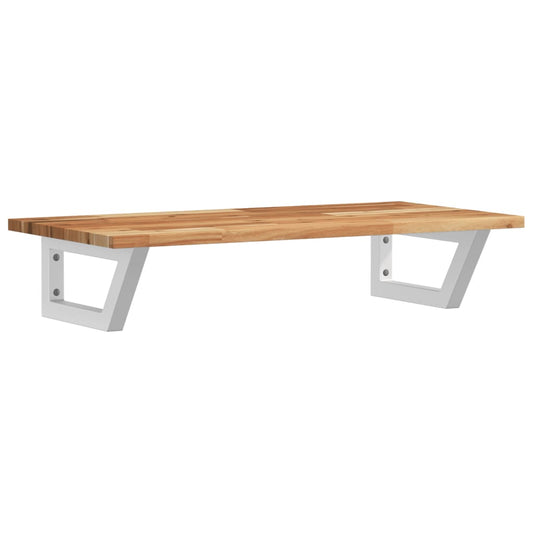 Basin Shelf Wall Mounted Steel and Solid Wood Acacia Basin Shelf Wall Mounted Steel and Solid Wood Acacia