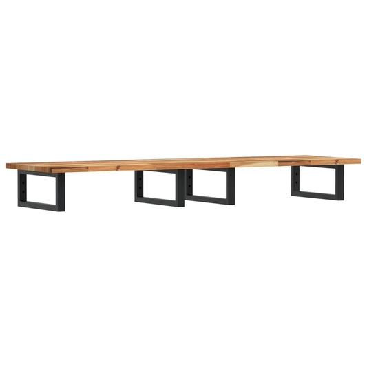 Basin Shelf Wall Mounted Steel and Solid Wood Acacia Basin Shelf Wall Mounted Steel and Solid Wood Acacia