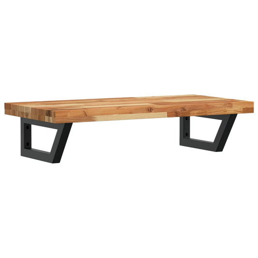 Basin Shelf Wall Mounted Steel and Solid Wood Acacia Basin Shelf Wall Mounted Steel and Solid Wood Acacia