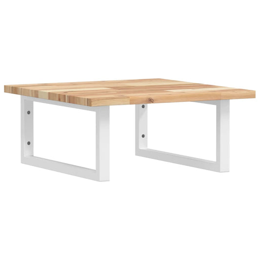 Basin Shelf Wall Mounted Steel and Solid Wood Acacia Basin Shelf Wall Mounted Steel and Solid Wood Acacia