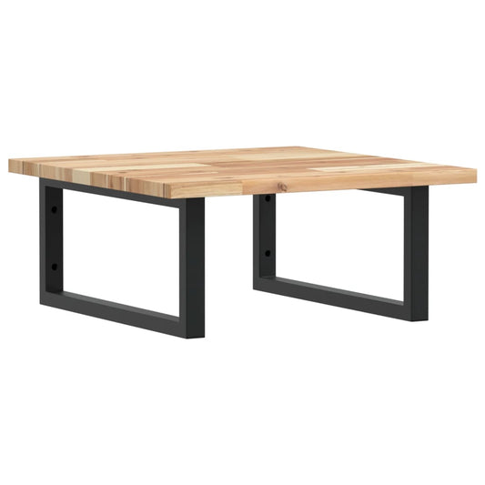 Basin Shelf Wall Mounted Steel and Solid Wood Acacia Basin Shelf Wall Mounted Steel and Solid Wood Acacia