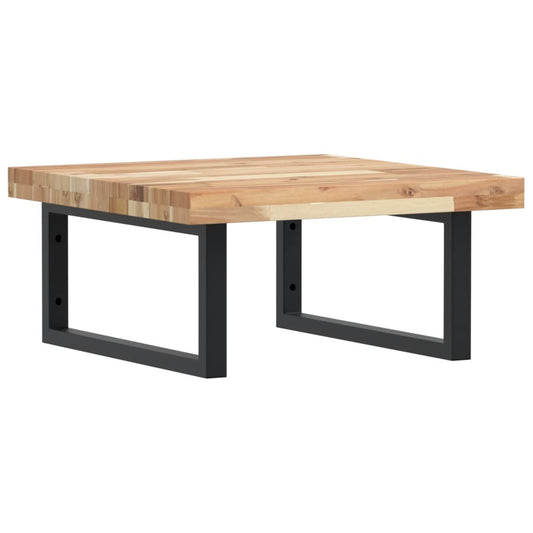 Basin Shelf Wall Mounted Steel and Solid Wood Acacia Basin Shelf Wall Mounted Steel and Solid Wood Acacia