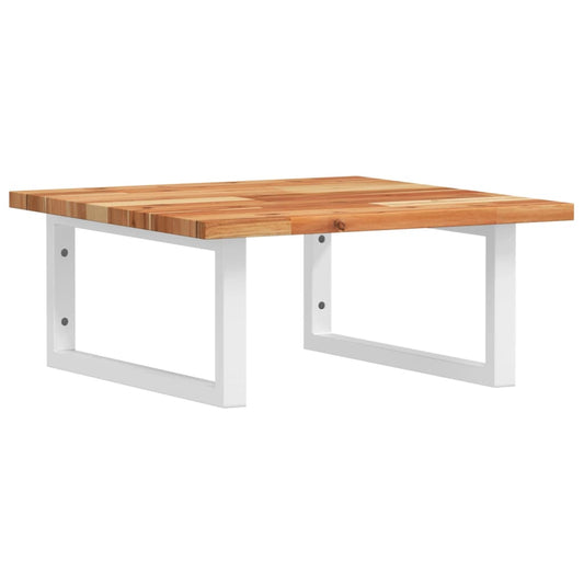 Basin Shelf Wall Mounted Steel and Solid Wood Acacia Basin Shelf Wall Mounted Steel and Solid Wood Acacia