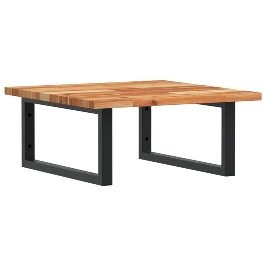 Basin Shelf Wall Mounted Steel and Solid Wood Acacia Basin Shelf Wall Mounted Steel and Solid Wood Acacia