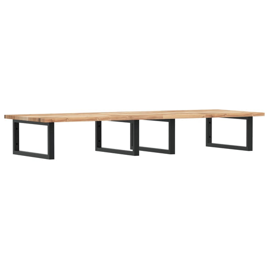 Basin Shelf Wall Mounted Steel and Solid Wood Acacia Basin Shelf Wall Mounted Steel and Solid Wood Acacia