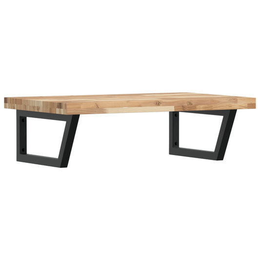 Basin Shelf Wall Mounted Steel and Solid Wood Acacia Basin Shelf Wall Mounted Steel and Solid Wood Acacia