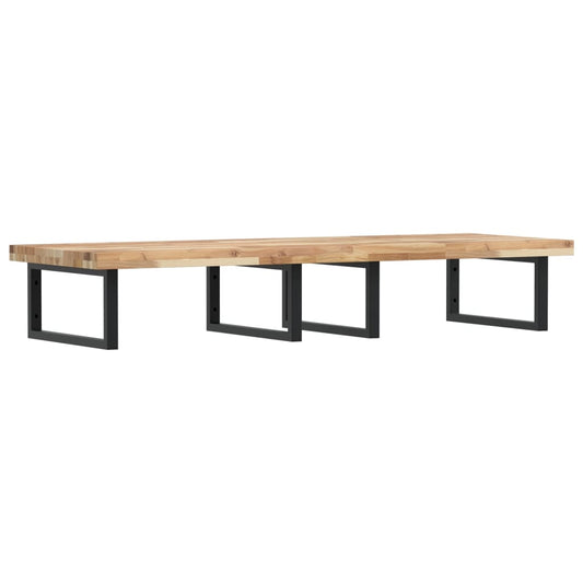 Basin Shelf Wall Mounted Steel and Solid Wood Acacia Basin Shelf Wall Mounted Steel and Solid Wood Acacia