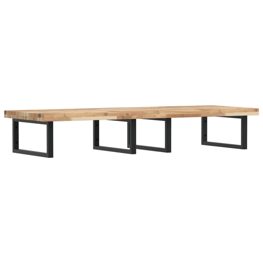 Basin Shelf Wall Mounted Steel and Solid Wood Acacia Basin Shelf Wall Mounted Steel and Solid Wood Acacia