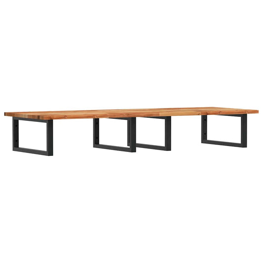 Basin Shelf Wall Mounted Steel and Solid Wood Acacia Basin Shelf Wall Mounted Steel and Solid Wood Acacia