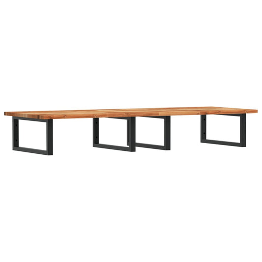 Basin Shelf Wall Mounted Steel and Solid Wood Acacia Basin Shelf Wall Mounted Steel and Solid Wood Acacia