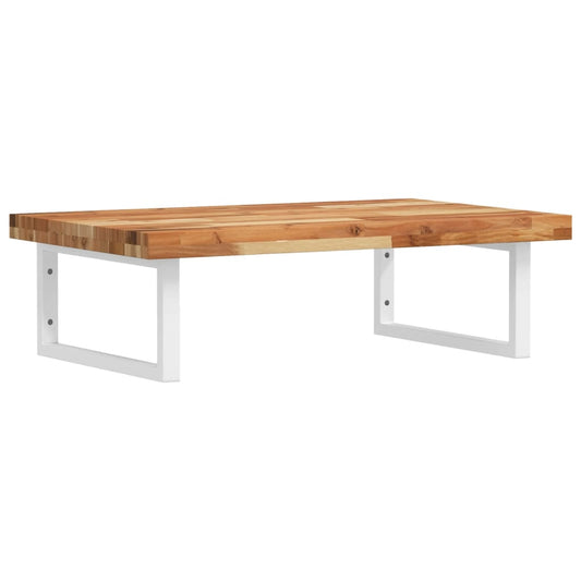 Basin Shelf Wall Mounted Steel and Solid Wood Acacia Basin Shelf Wall Mounted Steel and Solid Wood Acacia