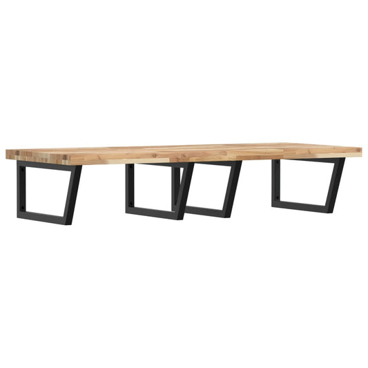 Basin Shelf Wall Mounted Steel and Solid Wood Acacia Basin Shelf Wall Mounted Steel and Solid Wood Acacia
