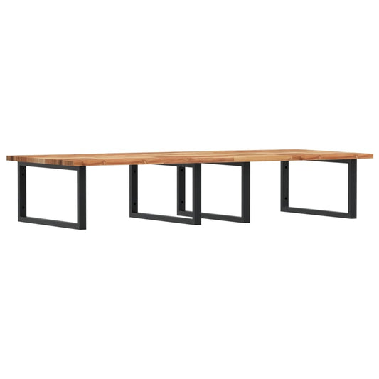 Basin Shelf Wall Mounted Steel and Solid Wood Acacia Basin Shelf Wall Mounted Steel and Solid Wood Acacia