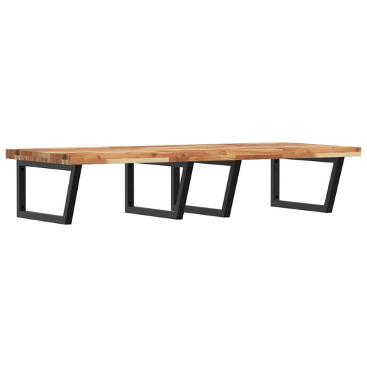 Basin Shelf Wall Mounted Steel and Solid Wood Acacia Basin Shelf Wall Mounted Steel and Solid Wood Acacia