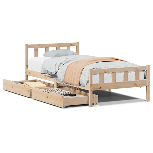 Bed Frame without Mattress 90x190 cm Single Solid Wood Pine Bed Frame without Mattress 90x190 cm Single Solid Wood Pine
