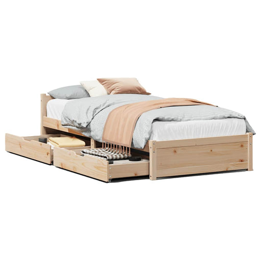 Bed Frame without Mattress 75x190 cm Small Single Solid Wood Pine Bed Frame without Mattress 75x190 cm Small Single Solid Wood Pine
