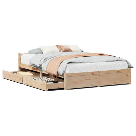 Bed Frame without Mattress 140x190 cm Solid Wood Pine Bed Frame without Mattress 140x190 cm Solid Wood Pine