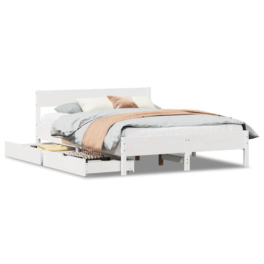Bed Frame without Mattress White 120x190 cm Small Double Solid Wood Pine Bed Frame without Mattress White 120x190 cm Small Double Solid Wood Pine