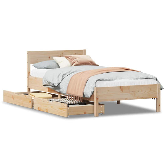 Bed Frame without Mattress 75x190 cm Small Single Solid Wood Pine Bed Frame without Mattress 75x190 cm Small Single Solid Wood Pine