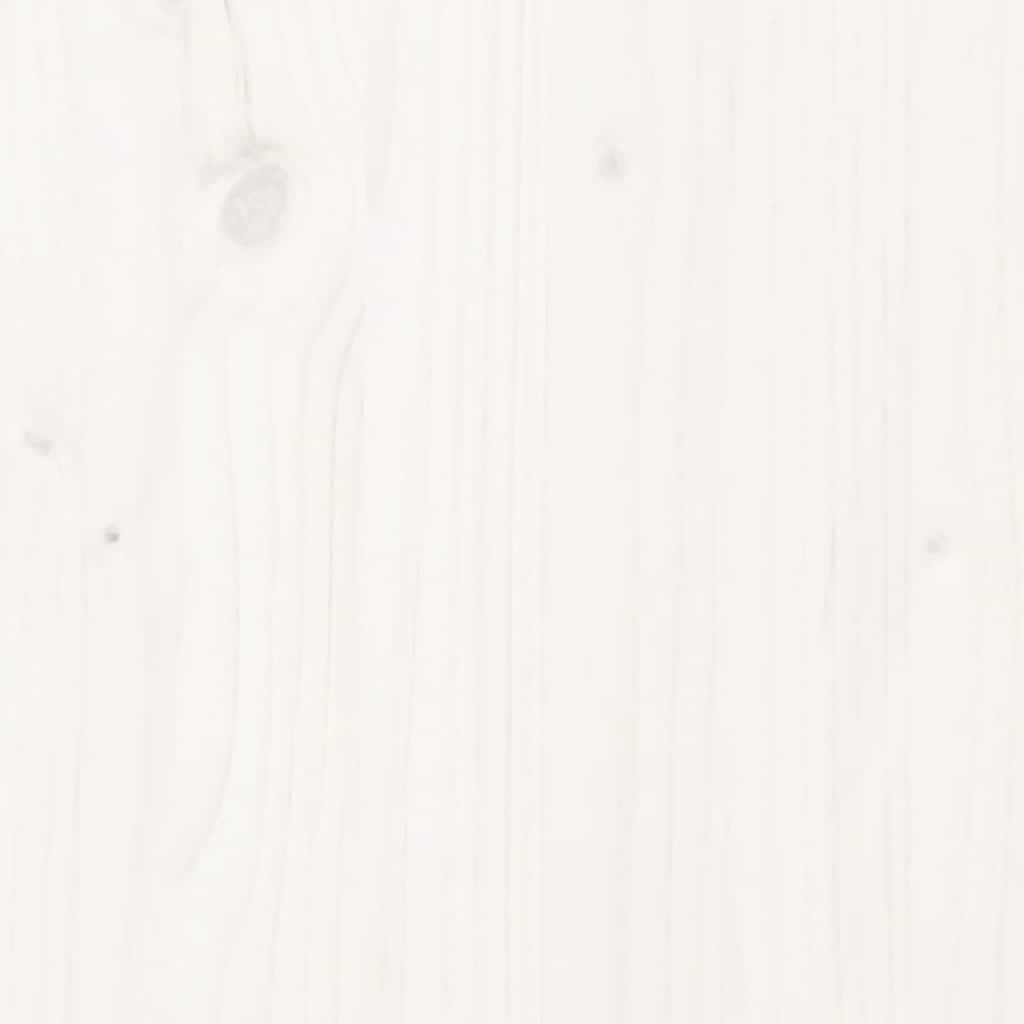 Bed Frame without Mattress White 150x200 cm Solid Wood Pine