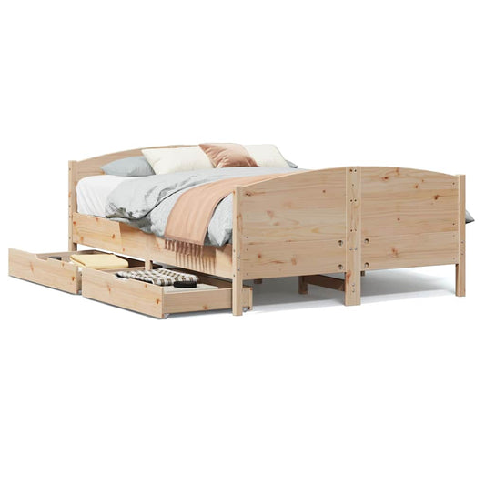 Bed Frame without Mattress 140x190 cm Solid Wood Pine Bed Frame without Mattress 140x190 cm Solid Wood Pine