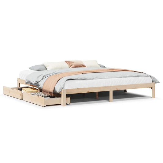 Bed Frame with Drawers without Mattress 180x200 cm Super King Bed Frame with Drawers without Mattress 180x200 cm Super King
